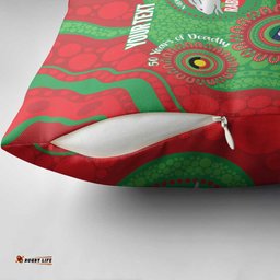 Rabbitohs NAIDOC Week 2026 Personalised Pillow Cover 50 Years of Deadly Aboriginal Art LT14