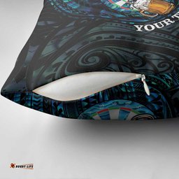 Personalized New Zealand Darts Beer Pillow Cover Paua Shell Aotearoa Maori Tattoo LT14