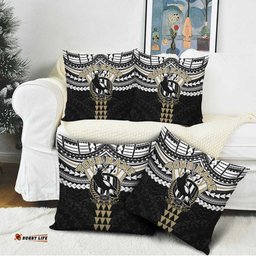 Personalized Collingwood Magpies Pillow Cover Polynesian Tribal Pattern Heritage Football TS04
