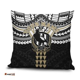 Personalized Collingwood Magpies Pillow Cover Polynesian Tribal Pattern Heritage Football TS04