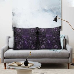 Purple Dragonfly Aboriginal of Hope Pillow Cover Australian Epilepsy Awareness LT9