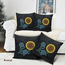 NAIDOC 50 Years of Deadly Pillow Cover Sun Aboriginal Dot Art LT19