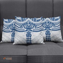 Personalized Geelong Cats Pillow Cover Polynesian Tribal Pattern Heritage Football TS04