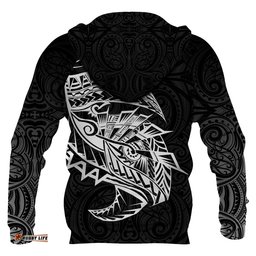 New Zealand Zip Up Hoodie, Maori Tattoo Zipper Hoodie Polynesian Style