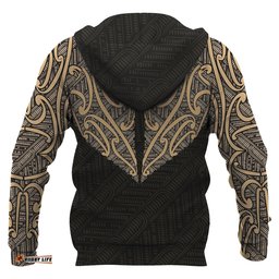 Aotearoa Koru Maori Tattoo All Over Hoodie