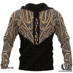 Aotearoa Koru Maori Tattoo All Over Hoodie