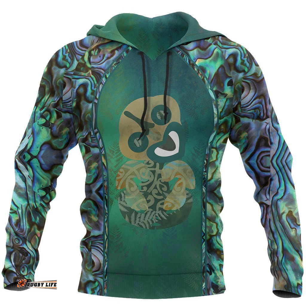 New Zealand Paua Shell Tiki Hoodie