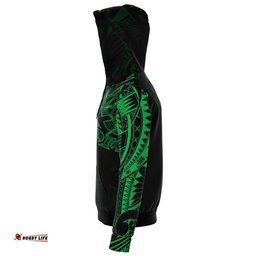 Sagittarius Zodiac Hoodie Maori Tattoo Zip