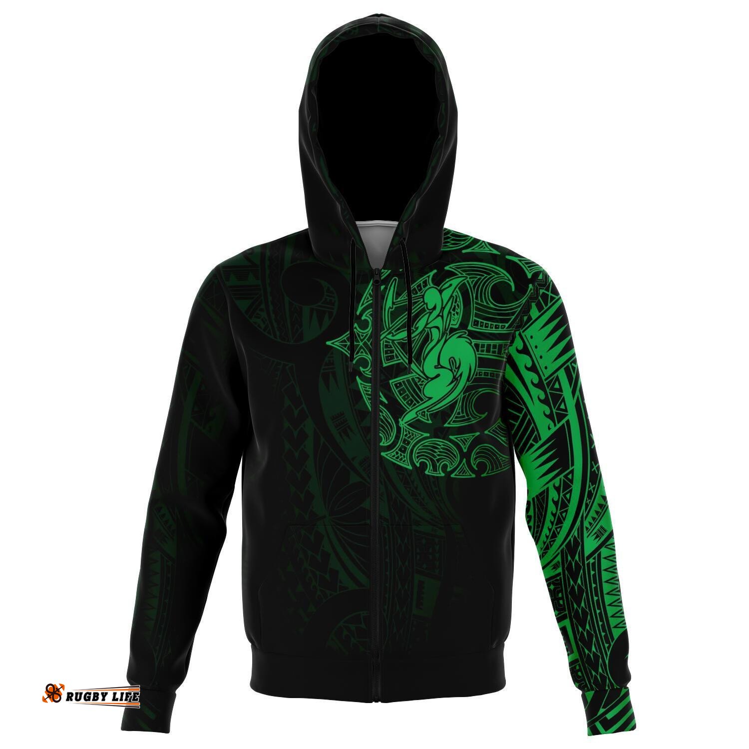 Sagittarius Zodiac Hoodie Maori Tattoo Zip