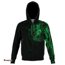 Sagittarius Zodiac Hoodie Maori Tattoo Zip