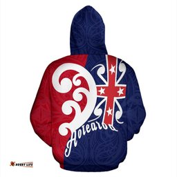 Koru Aotearoa Flag Zip Hoodie