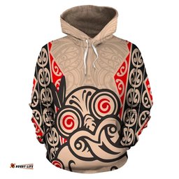 Hei Tiki With Maori Pattern Hoodie
