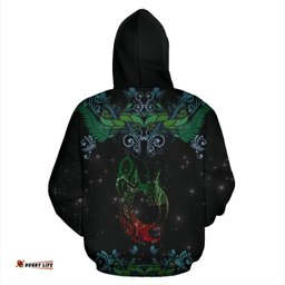 Silver Fern And Manaia Galaxy Hoodie