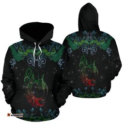 Silver Fern And Manaia Galaxy Hoodie