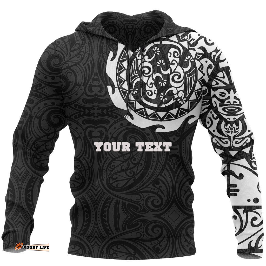 Maori Tangaroa Tattoo New Zealand Custom Hoodie White