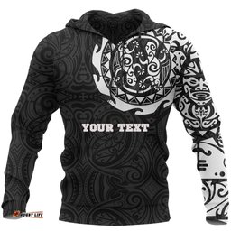 Maori Tangaroa Tattoo New Zealand Custom Hoodie White