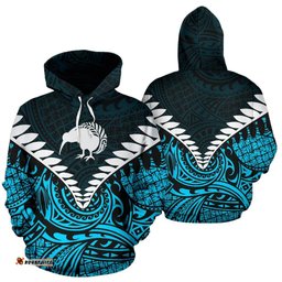 Kiwi Silver Fern Classic Hoodie Blue