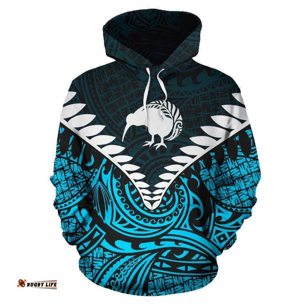 Kiwi Silver Fern Classic Hoodie Blue