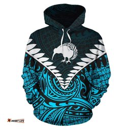 Kiwi Silver Fern Classic Hoodie Blue