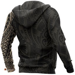 Maori Wolf Hoodie, New Zealand Maori Tattoo Pullover Hoodie