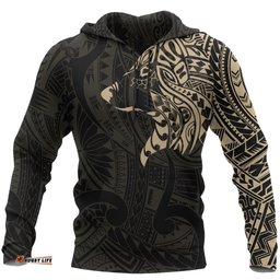 Maori Wolf Hoodie, New Zealand Maori Tattoo Pullover Hoodie