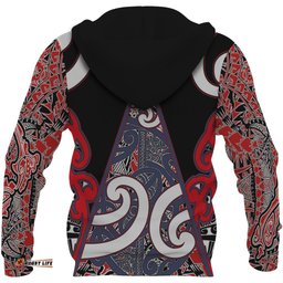 Maori Rugby Zip Hoodie Mangu