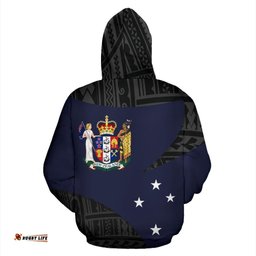 Endless New Zealand Navy Hoodie Maori Tattoo