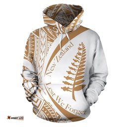 New Zealand Lest We Forget Hoodie, Maori ANZAC Fern Hoodie 05