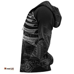 Maori Silver Fern Tattoo New Zealand Hoodie
