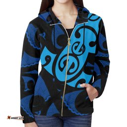 Maori Blue Mangopare Zip Hoodie