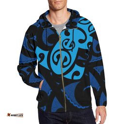 Maori Blue Mangopare Zip Hoodie