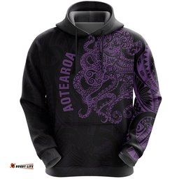 Aotearoa Hoodie Octupus Maori