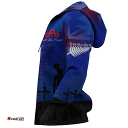 New Zealand ANZAC Hoodie, Poppies Lest We Forget Pullover Hoodie