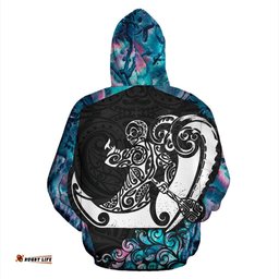Paua Shell Tangaroa New Zealand Maori Hoodie