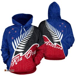 Kia Ora New Zealand With Silver Fern Hoodie