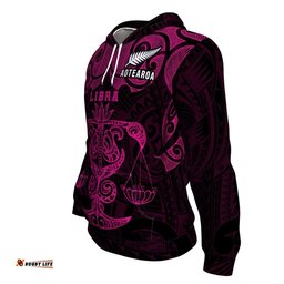 Libra Zodiac Hoodie Maori Tattoo