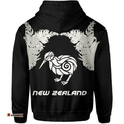 New Zealand Kiwi Fern Zip Hoodie