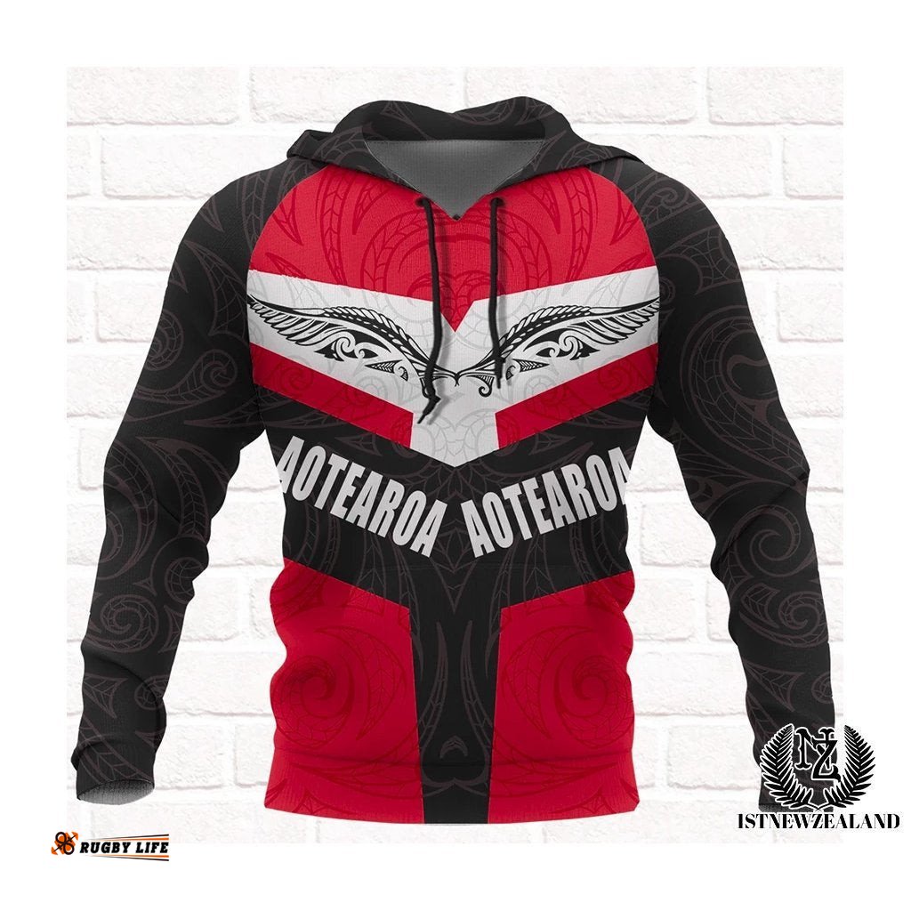 Aotearoa Maori Silver Fern Hoodie