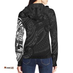 Maori Hoodie, New Zealand Maori Tattoo Zip Up Hoodie