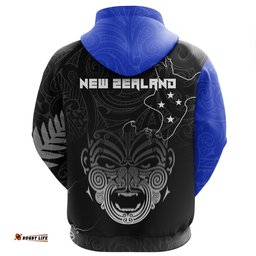 New Zealand Maori Ta Moko Zip Hoodie