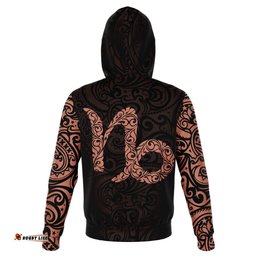 Capricorn Zodiac Hoodie Aotearoa Maori Tattoo