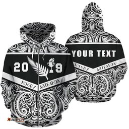 Aotearoa Rugby Win 2019 Zip Up Hoodie Custom Version