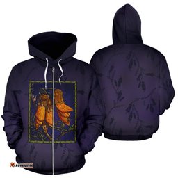 New Zealand Kowhai Flower Zip Up Hoodie