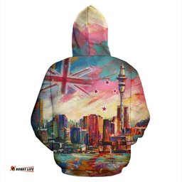 New Zealand Auckland Painting Hoodie