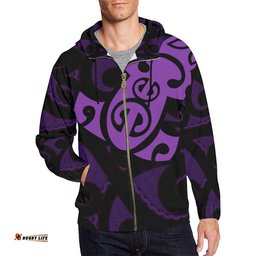 Maori Purple Mangopare Zip Hoodie