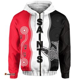 ST Kilda Zip Hoodie Aboriginal