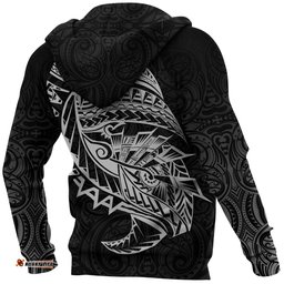 New Zealand Hoodie, Maori Tattoo Pullover Hoodie Polynesian Style