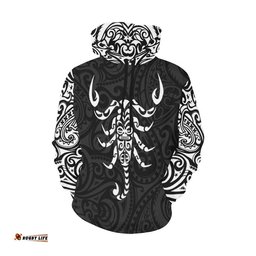 Scorpio Zodiac Hoodie Maori Tattoo