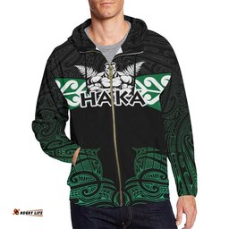 Aotearoa Rugby Zip Hoodie Kia Kaha Stay Strong