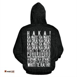 New Zealand Rugby Hoodie, Haka Dance Rugby Pullover Hoodie